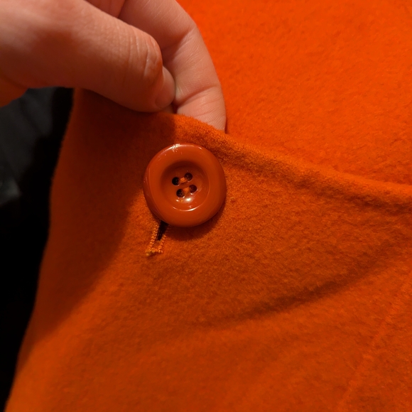 Women's Orange Coat - Picture 6 of 7